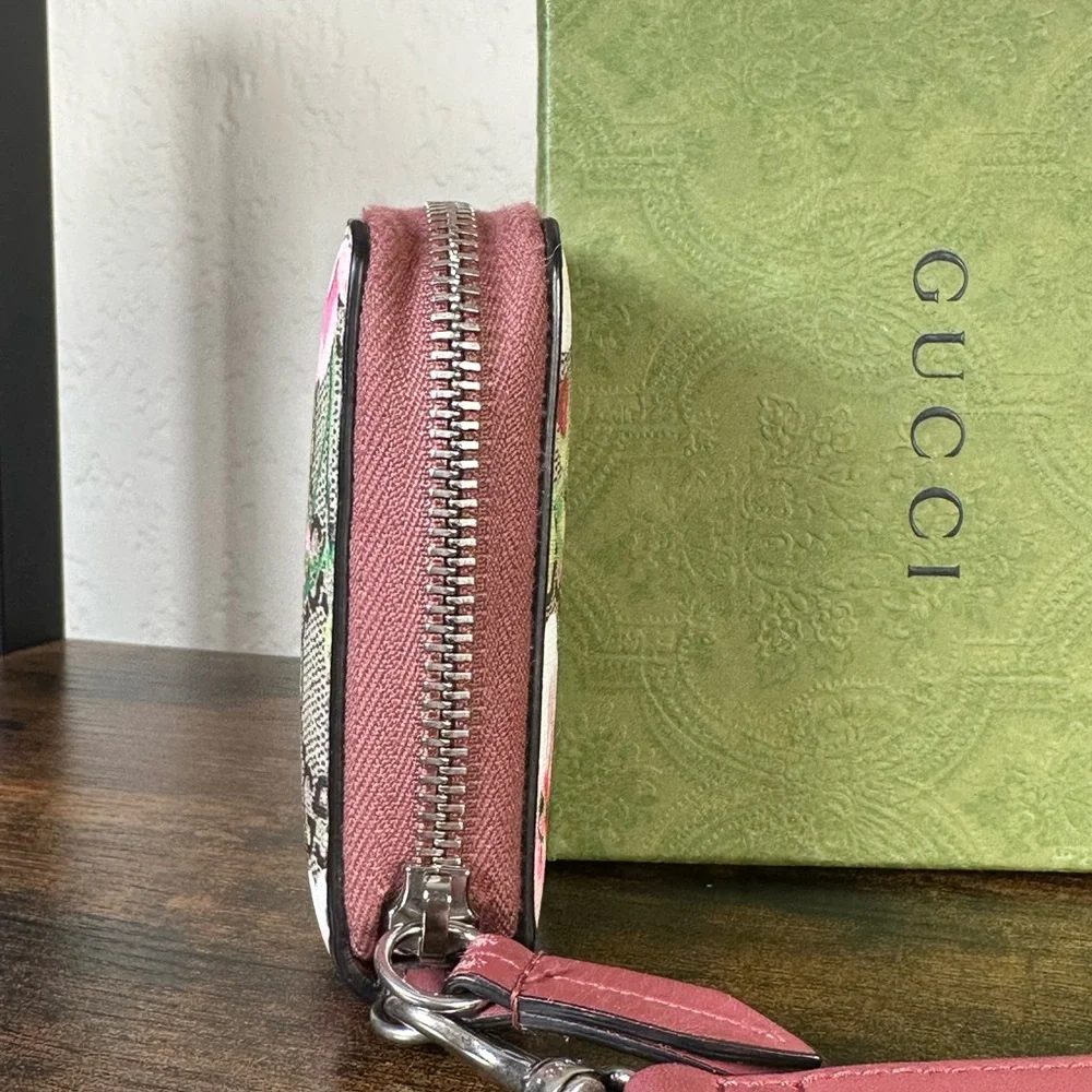 Authentic Gucci Blooms GG Zippy Long Wallet W/ Wrist Strap - Picture 4 of 15